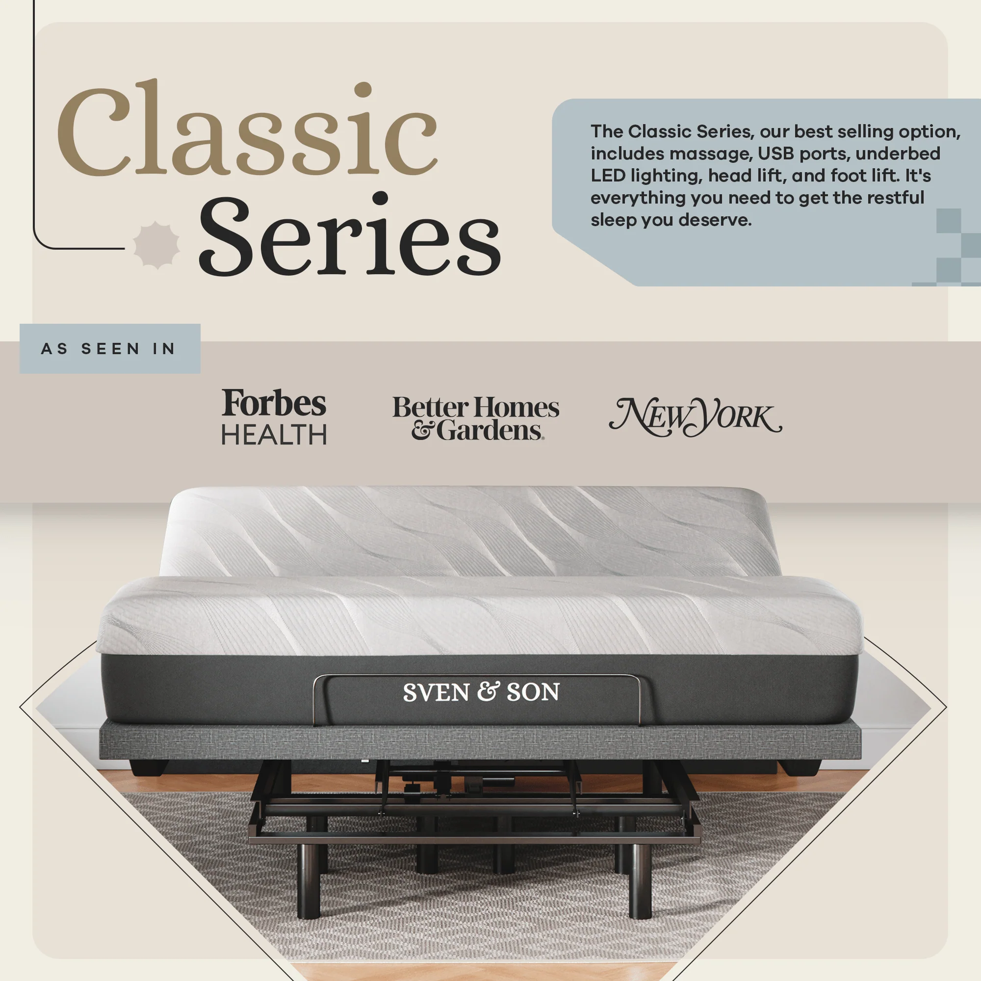 Classic Series Adjustable Bed Frame + Choice of Mattress Bundle - Image 105