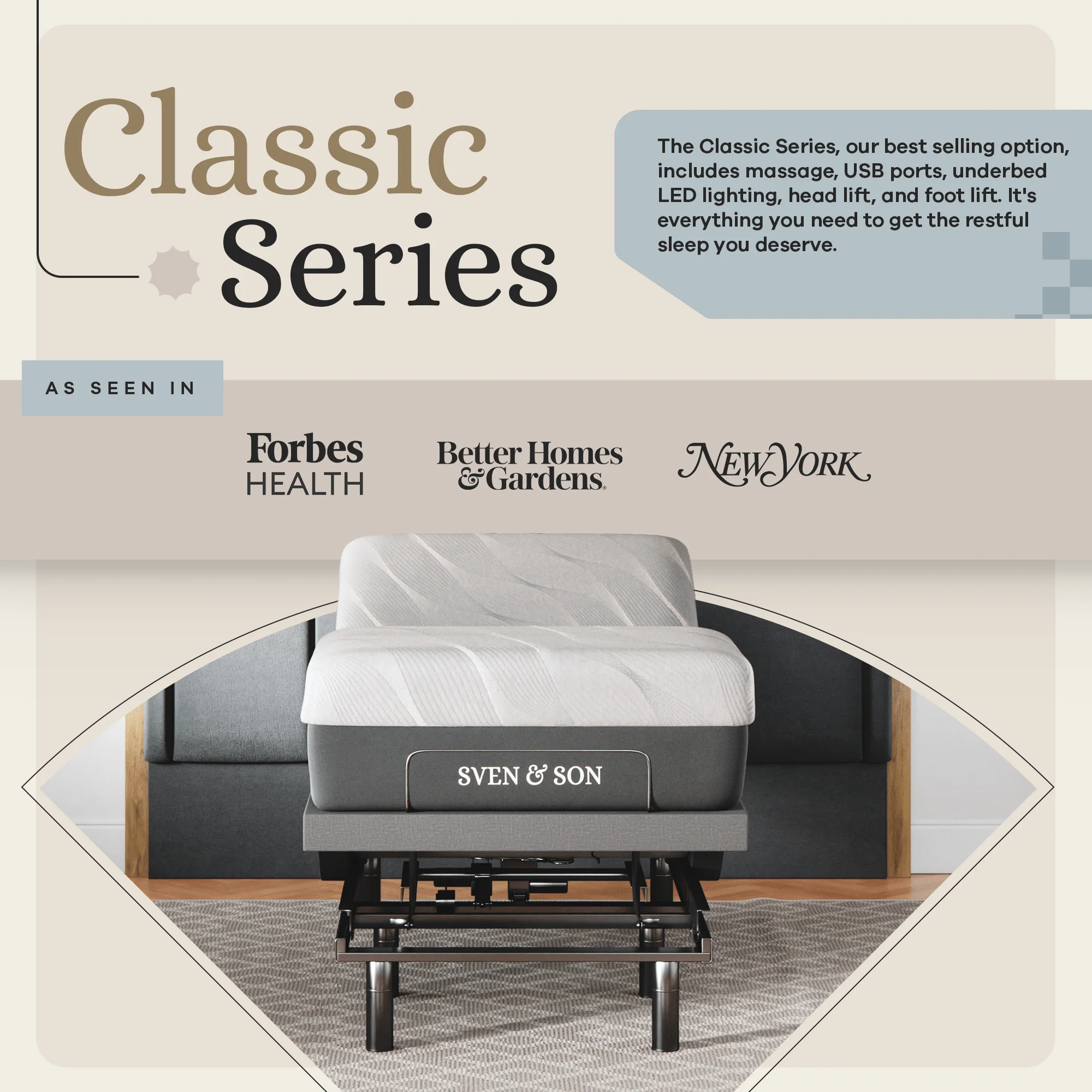 Classic Series Adjustable Bed Frame + Choice of Mattress Bundle - Image 154