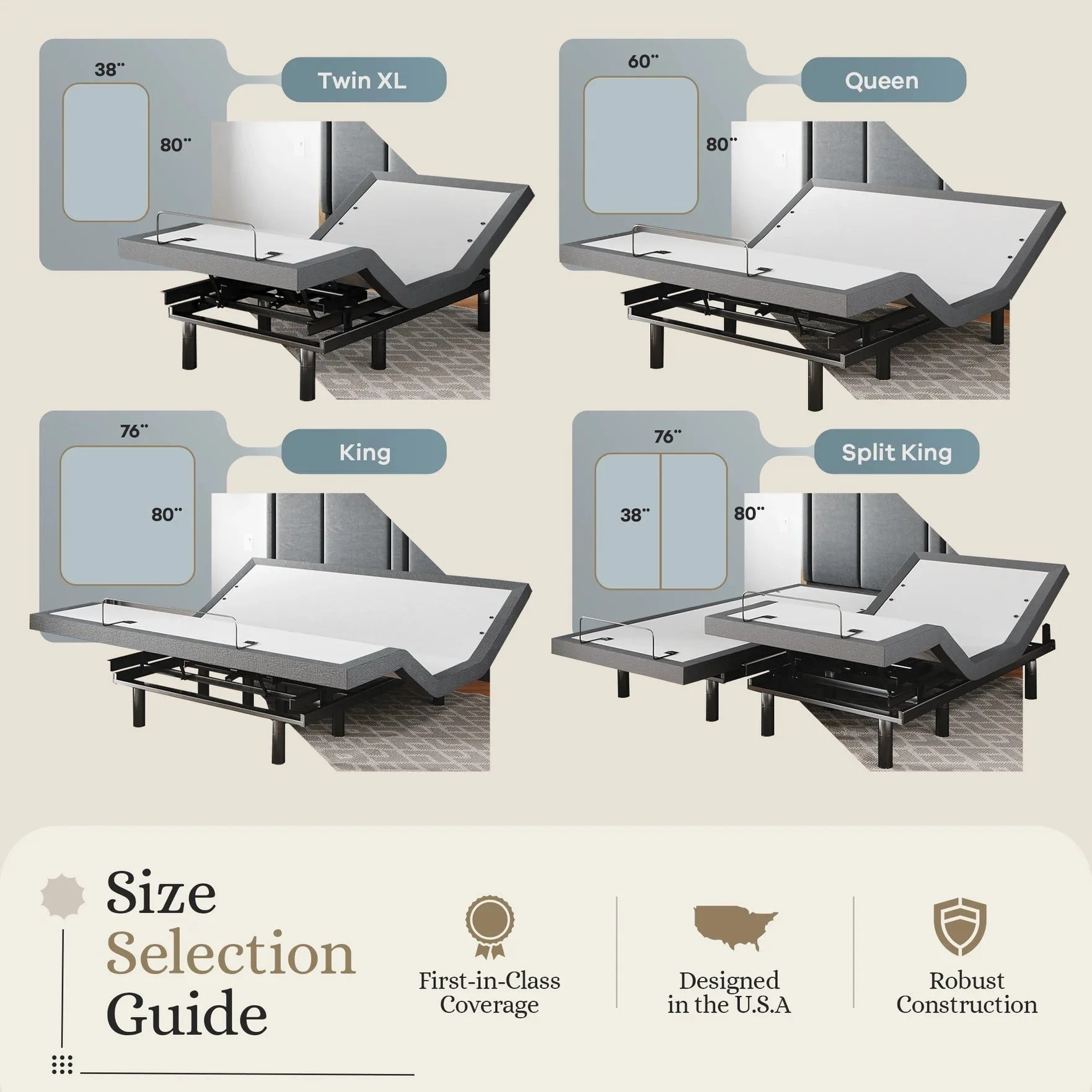 Classic Series Adjustable Bed Frame + Choice of Mattress Bundle - Image 178