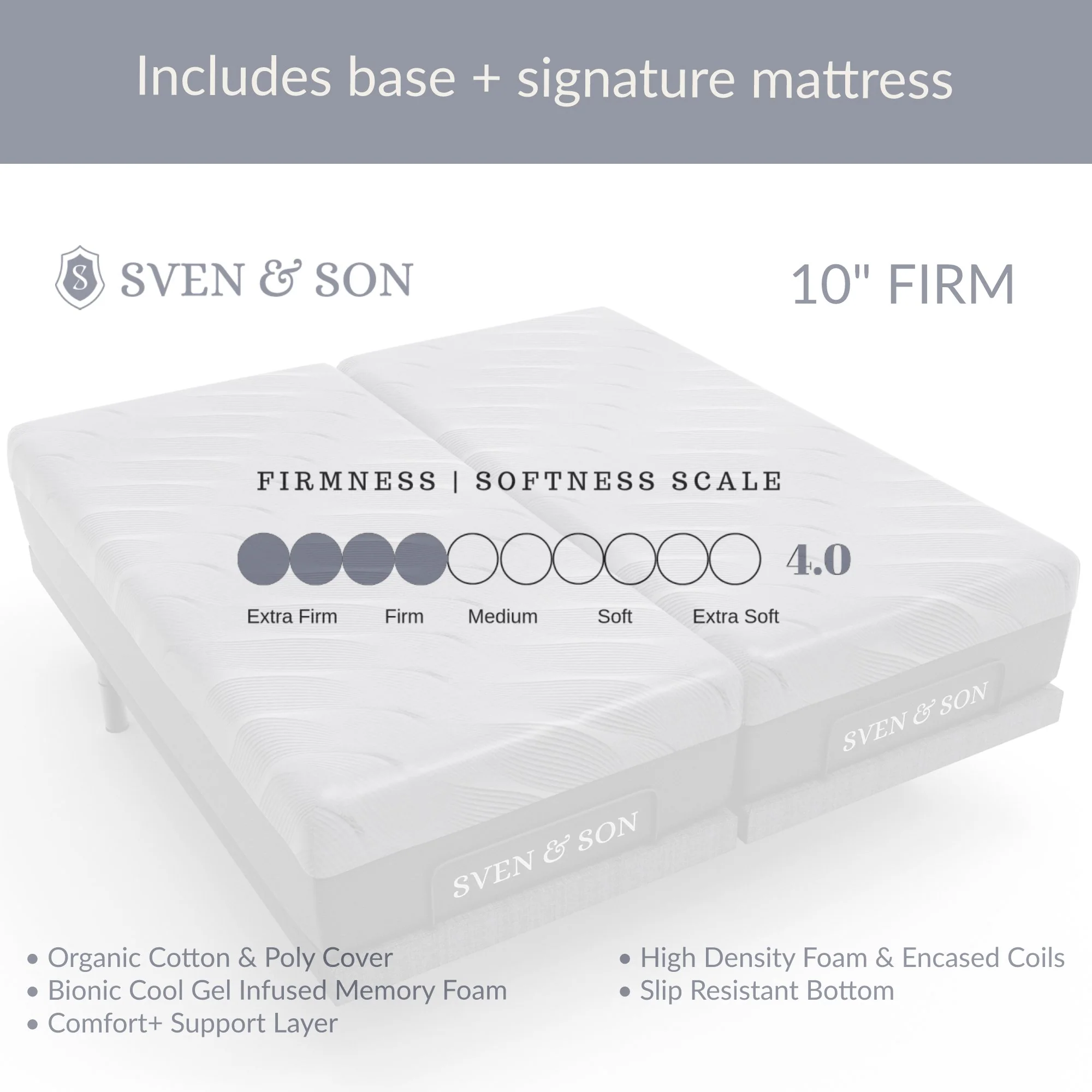 Classic Series Adjustable Bed Frame + Choice of Mattress Bundle - Image 43