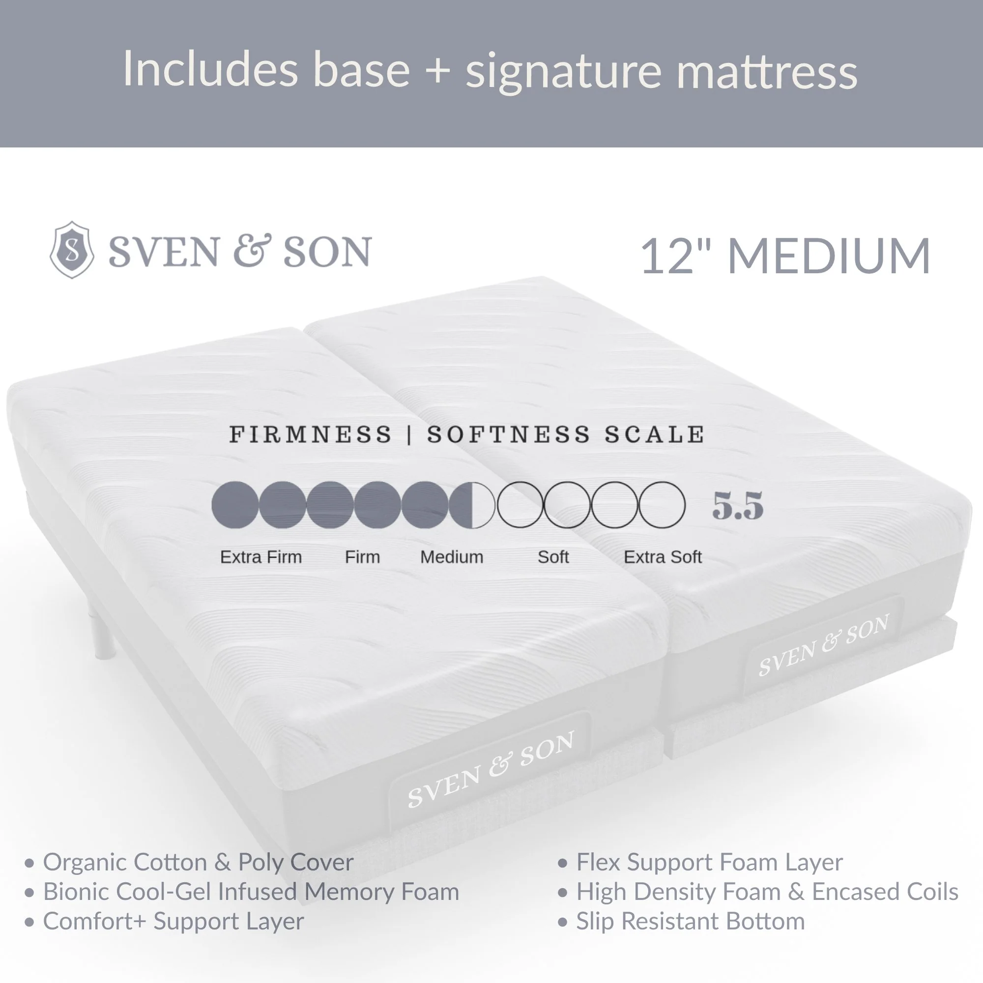 Classic Series Adjustable Bed Frame + Choice of Mattress Bundle - Image 44