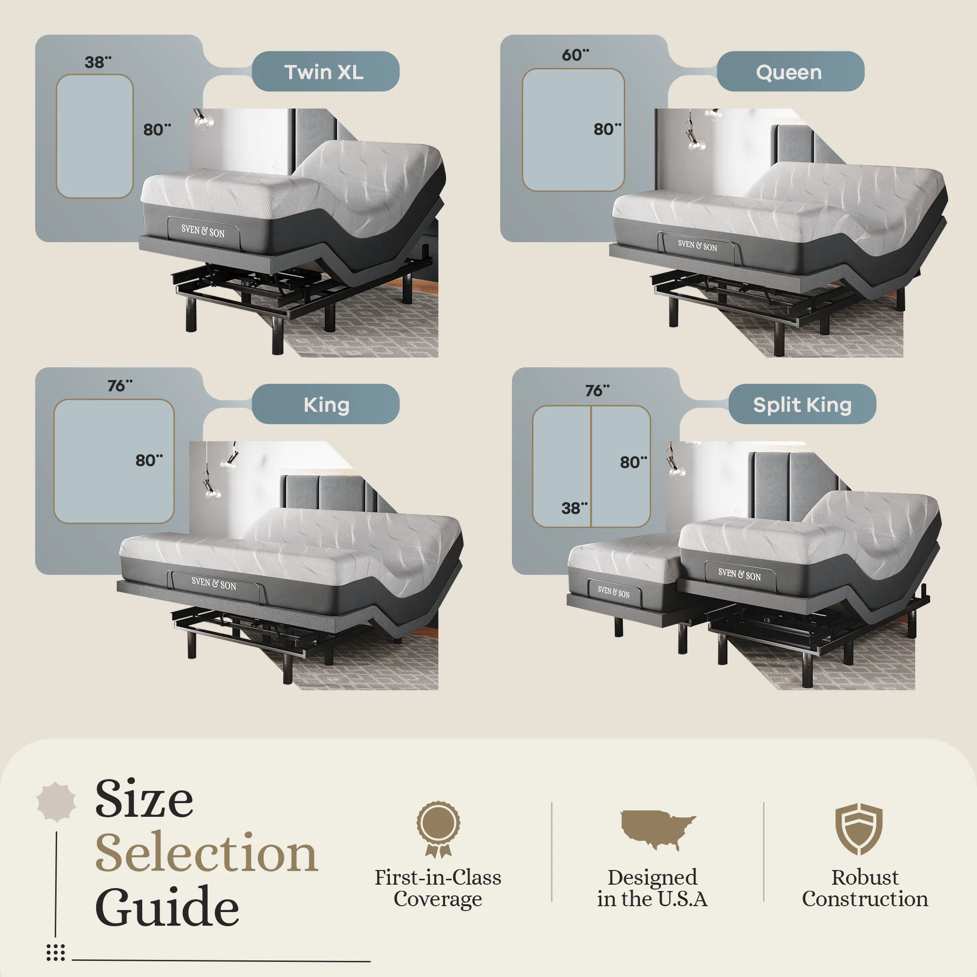 Classic Series Adjustable Bed Frame + Choice of Mattress Bundle - Image 90