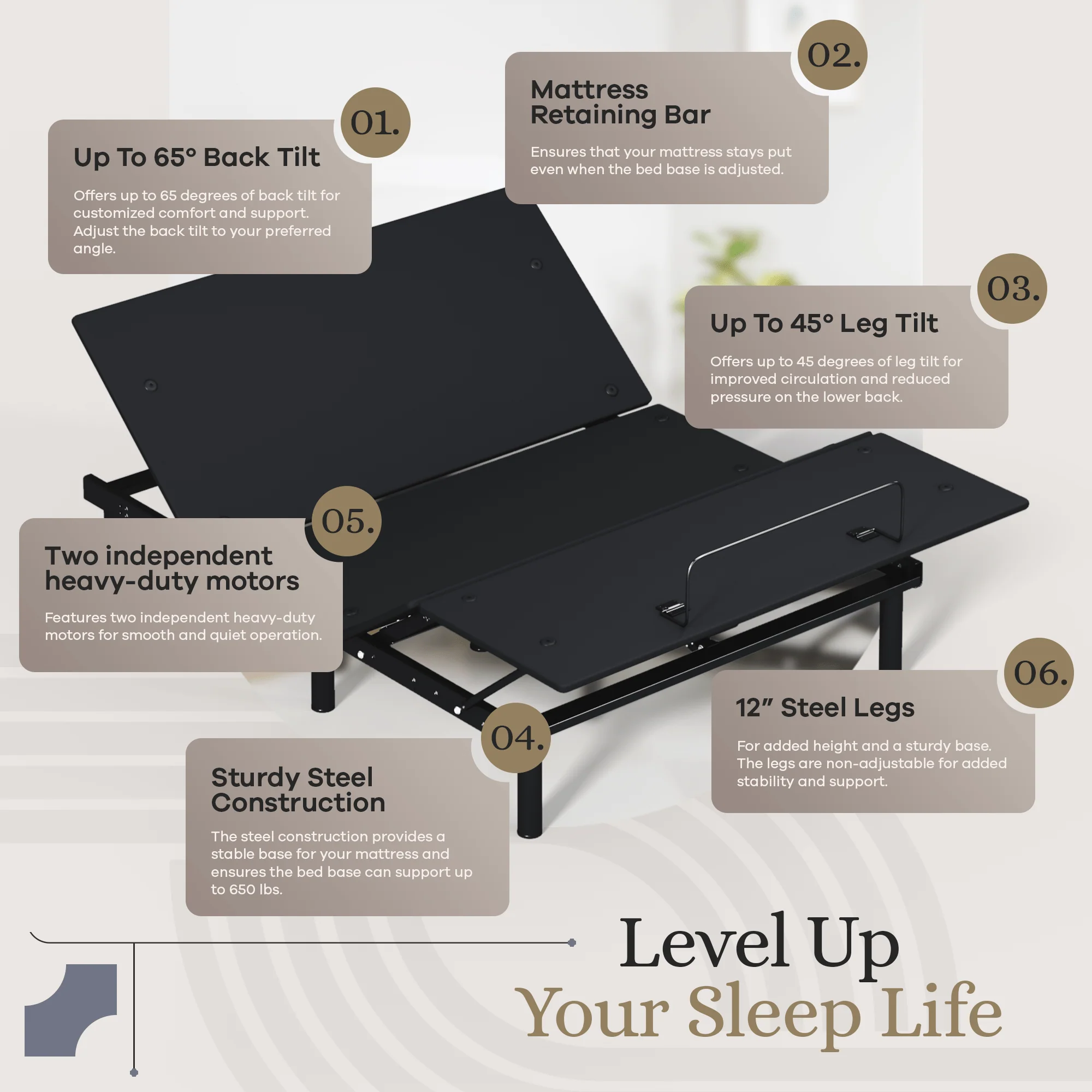 Essential Series Adjustable Bed Frame + Choice of Mattress Bundle - Image 124