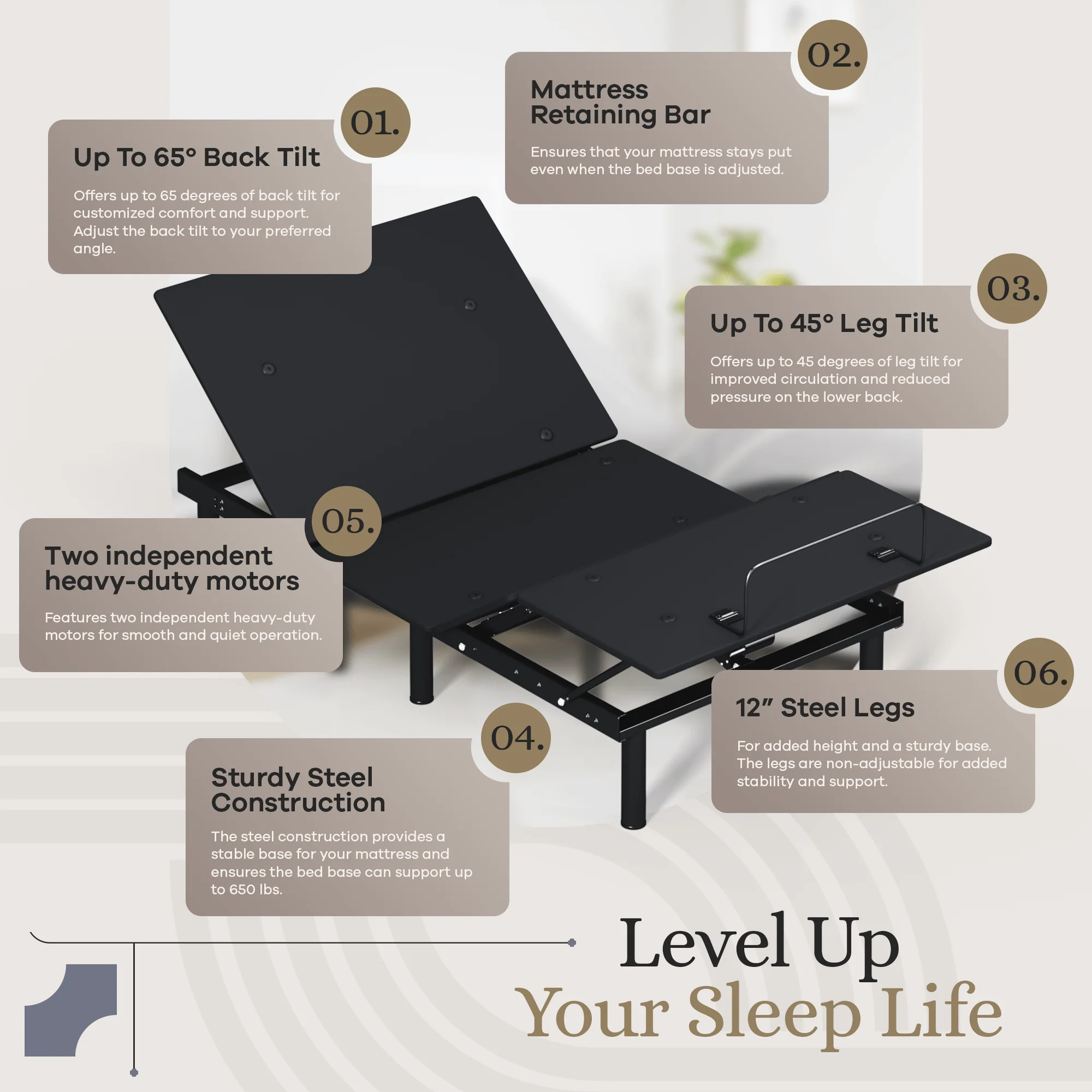 Essential Series Adjustable Bed Frame + Choice of Mattress Bundle - Image 161