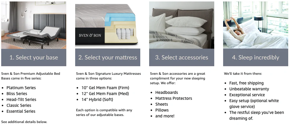 Harmony Series Adjustable Bed Frame + Choice of Mattress Bundle - Image 61