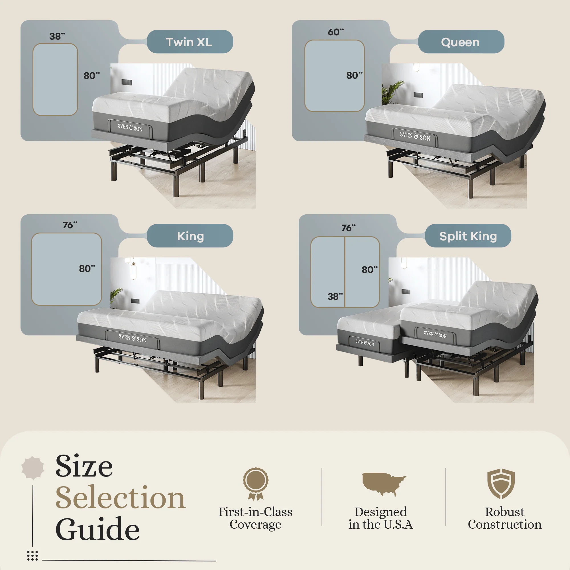 Harmony Series Adjustable Bed Frame + Choice of Mattress Bundle - Image 84