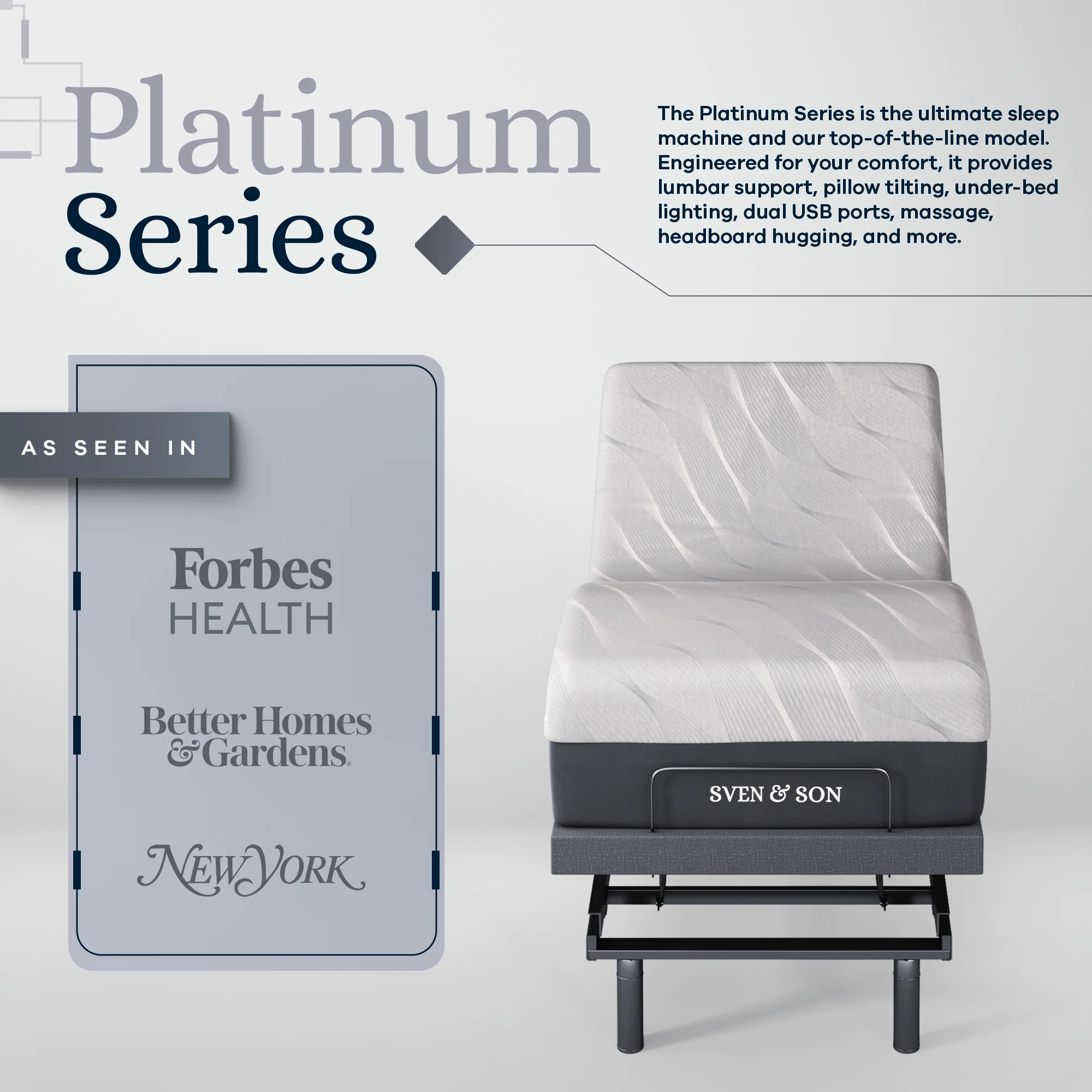 Platinum Series Adjustable Bed Frame + Choice of Mattress Bundle - Image 119