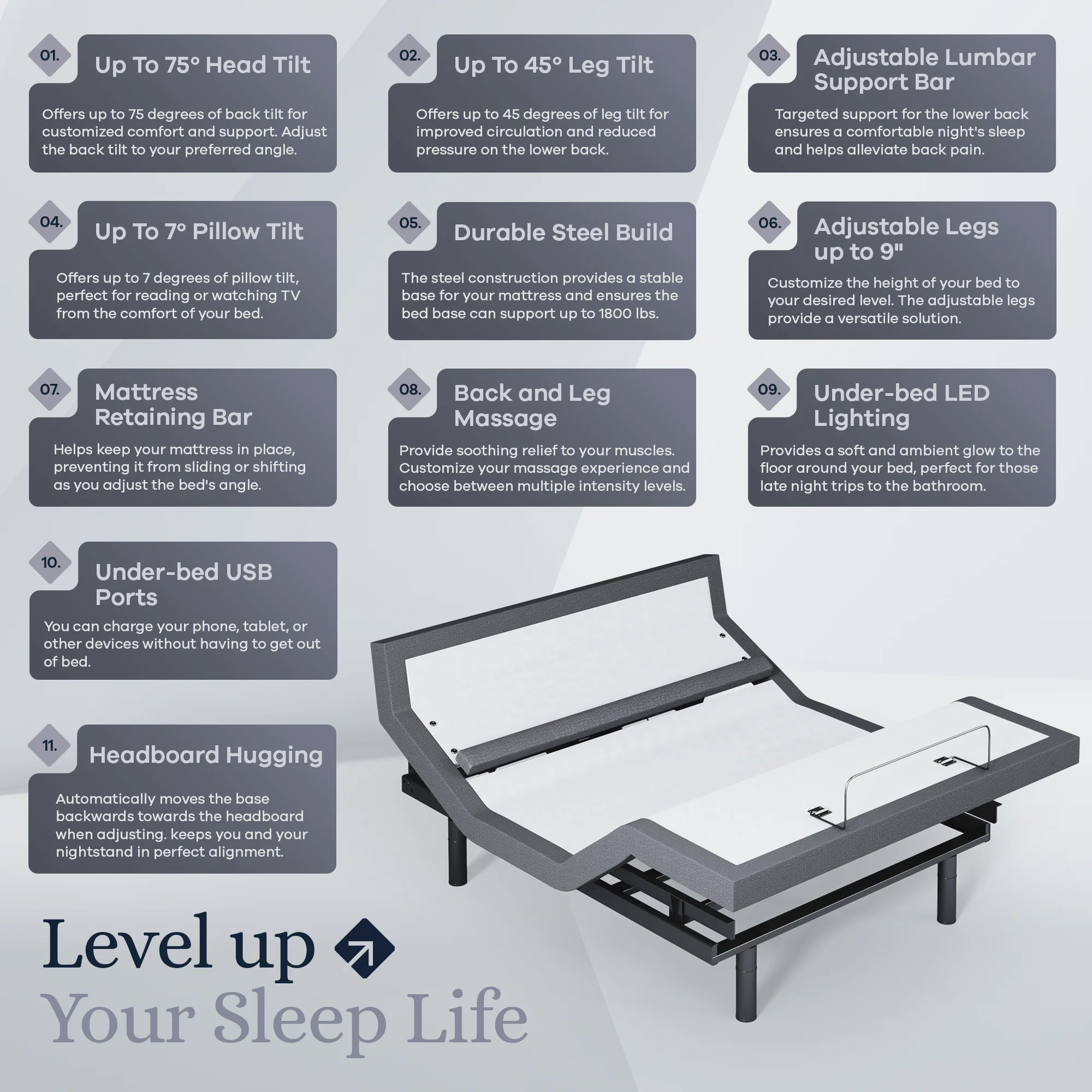 Platinum Series Adjustable Bed Frame + Choice of Mattress Bundle - Image 126