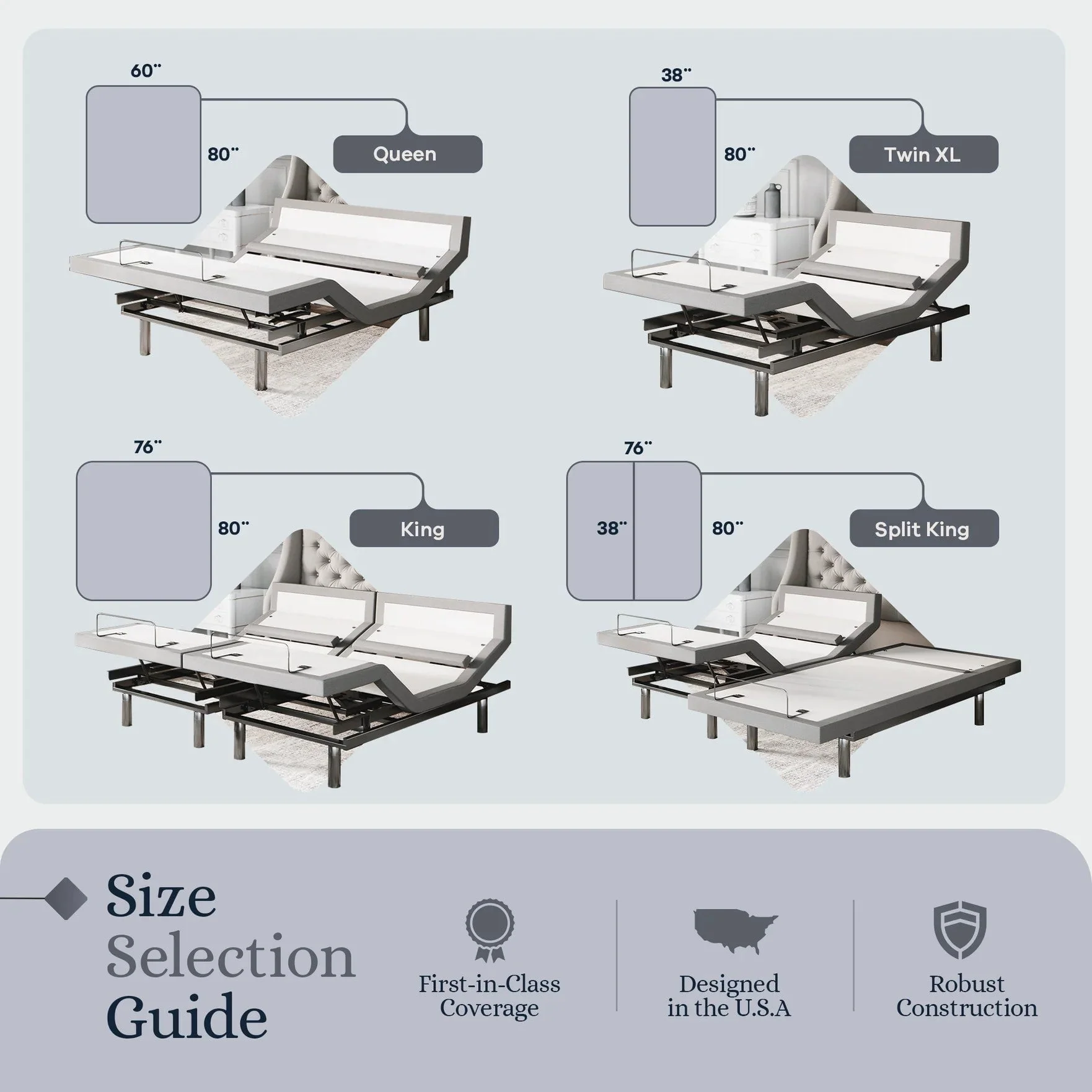 Platinum Series Adjustable Bed Frame + Choice of Mattress Bundle - Image 190
