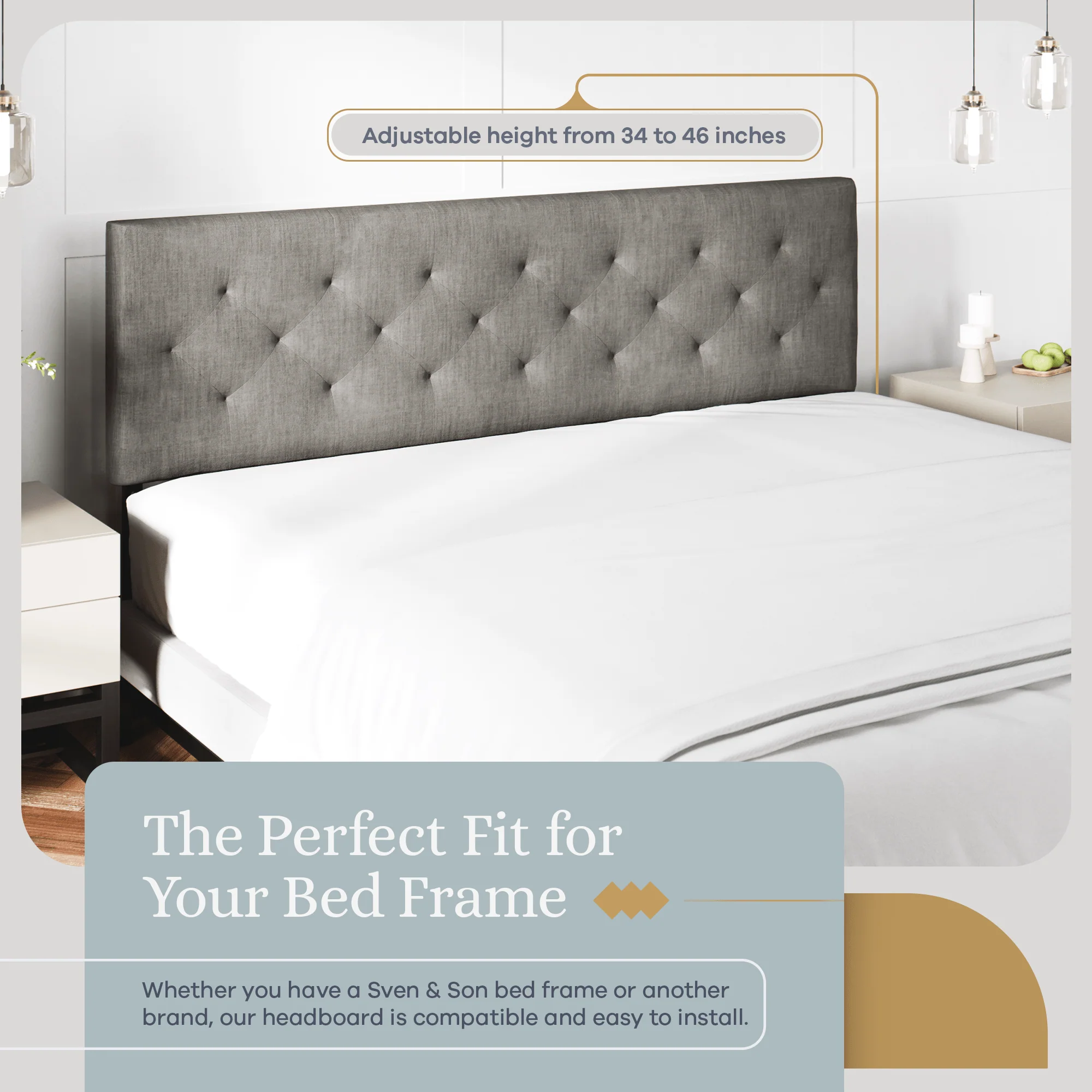 Tufted Mid-Rise Upholstered Headboard - Image 17