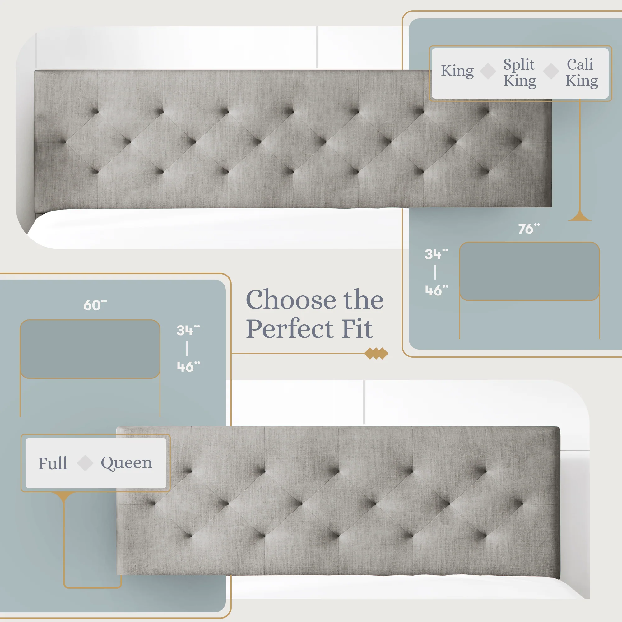 Tufted Mid-Rise Upholstered Headboard - Image 18